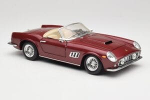 Ferrari 250 GT California Spider LWB Sötétvörös Hot Wheels 1:18 25727 Fém – 6. kép a 8-ből