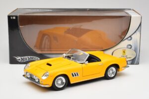 Ferrari 250 GT California Spider Sárga Hot Wheels 1:18 23905 Fém – 8. kép a 8-ből