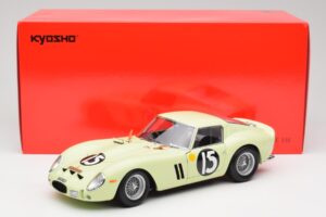 Ferrari 250 GTO #15 S. Moss / I. Ireland Goodwood Tourist Trophy Winner 1962 Kyosho 1:18 08438C Fém – 8. kép a 8-ből