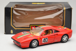 Ferrari 288 GTO #40 Piros Olasz Zászló 1984 Bburago 1:18 3027-P1 Fém – 8. kép a 8-ből