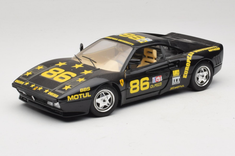 Ferrari 288 GTO #86 Fekete Limitált Kiadás 1984 Bburago 1:18 3027-B1 Fém