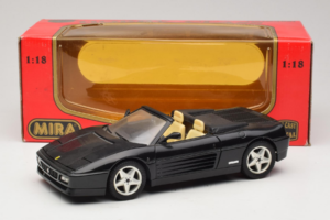 Ferrari 348 Spider Fekete Ezüst Felnikkel Mira 1:18 6918 Fém – 8. kép a 8-ből