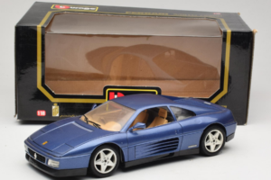 Ferrari 348tb Sötétkék Metál Bburago 1:18 3039-B1 Fém – 8. kép a 8-ből