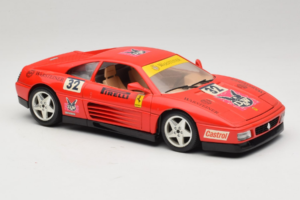 Ferrari 348 TB #32 Pirelli Piros 1989 Bburago 1:18 3039-P1 Fém – 6. kép a 8-ből