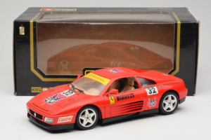 Ferrari 348 TB #32 Pirelli Piros 1989 Bburago 1:18 3039-P1 Fém – 8. kép a 8-ből