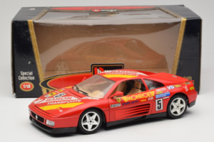 Ferrari 348 TB #5 Monroe Piros 1989 Bburago 1:18 3039-M1 Fém – 8. kép a 8-ből