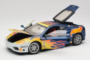 Ferrari 360 Modena Challenge #5 Hot Wheels Purple Fire Livery 1999 Bburago 1:18 29619 Fém – 2. kép a 8-ből