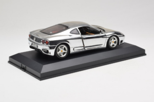 Ferrari 360 Modena Chrome Silver Limitált Kiadás Exclusive Cars 1:18 EC004 Fém – 4. kép a 9-ből