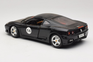 Ferrari 360 Modena #14 Fekete Limitált Kiadás Bburago 1:18 3368-B1 Fém – 7. kép a 8-ből