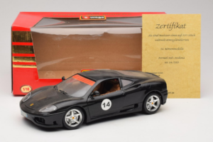 Ferrari 360 Modena #14 Fekete Limitált Kiadás Bburago 1:18 3368-B1 Fém – 8. kép a 8-ből