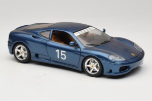 Ferrari 360 Modena #15 Limitált Kiadás Kék Metál Bburago 1:18 3358-F1 Fém – 6. kép a 8-ből
