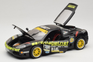 Ferrari 360 Modena Rentabel #314 Gagliardi Fekete Bburago 1:18 3378-B1 Fém – 2. kép a 8-ből