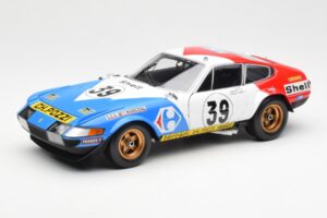 Ferrari 365 GTB/4 #39 J-C. Andruet / Lena 24 Hours of Le Mans 1972 Kyosho 1:18 08164E Fém