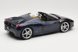 Ferrari 458 Italia Spider Dark Blue Metallic Hot Wheels 1:18 X5529 Fém – 3. kép a 8-ből