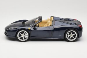 Ferrari 458 Italia Spider Dark Blue Metallic Hot Wheels 1:18 X5529 Fém – 4. kép a 8-ből