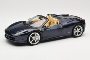 Ferrari 458 Italia Spider Dark Blue Metallic Hot Wheels 1:18 X5529 Fém