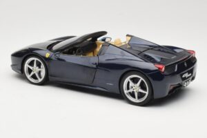 Ferrari 458 Italia Spider Dark Blue Metallic Hot Wheels 1:18 X5529 Fém – 7. kép a 8-ből