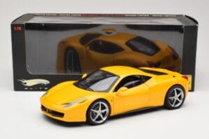 Ferrari 458 Italia Sárga Hot Wheels 1:18 P9894 Fém – 8. kép a 8-ből
