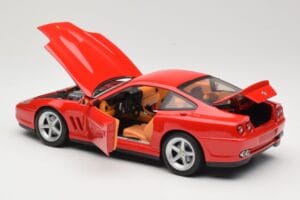 Ferrari 575M Maranello Piros Hot Wheels 1:18 54937 Fém – 5. kép a 8-ből