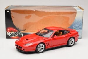Ferrari 575M Maranello Piros Hot Wheels 1:18 54937 Fém – 8. kép a 8-ből