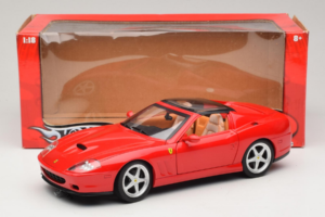 Ferrari 575M Superamerica Piros Hot Wheels 1:18 J2858 Fém – 8. kép a 8-ből