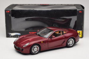 Ferrari 599 GTB Fiorano Sötétvörös Hot Wheels 1:18 M1200 Fém – 8. kép a 8-ből