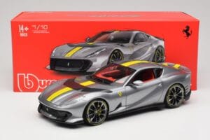 Ferrari 812 Competizione Grigio Coburn Bburago 1:18 18-01647 Fém – 8. kép a 8-ből