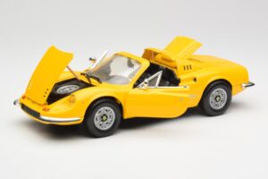 Ferrari Dino 246 GTS Sárga Hot Wheels 1:18 23920 Fém – 2. kép a 8-ből