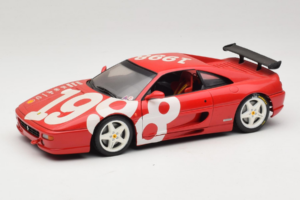 Ferrari F355 Berlinetta Piros fehér kerekekkel UT Models 1:18 180074020-P2 Fém
