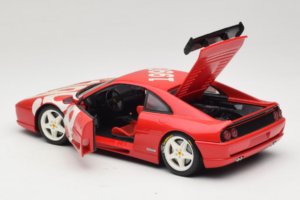 Ferrari F355 Berlinetta Piros fehér kerekekkel UT Models 1:18 180074020-P2 Fém – 5. kép a 8-ből