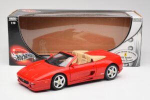 Ferrari F355 Spider Piros Hot Wheels 1:18 25733 Fém – 8. kép a 8-ből