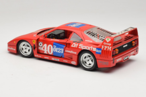 Ferrari F40 #40 J-P. Jabouille / O. Grouillard Art Sports 1987 Bburago 1:18 3332-A1 Fém – 7. kép a 8-ből