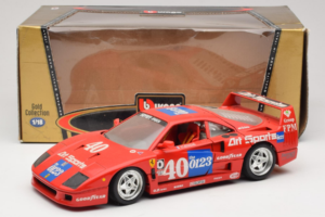 Ferrari F40 #40 J-P. Jabouille / O. Grouillard Art Sports 1987 Bburago 1:18 3332-A1 Fém – 8. kép a 8-ből