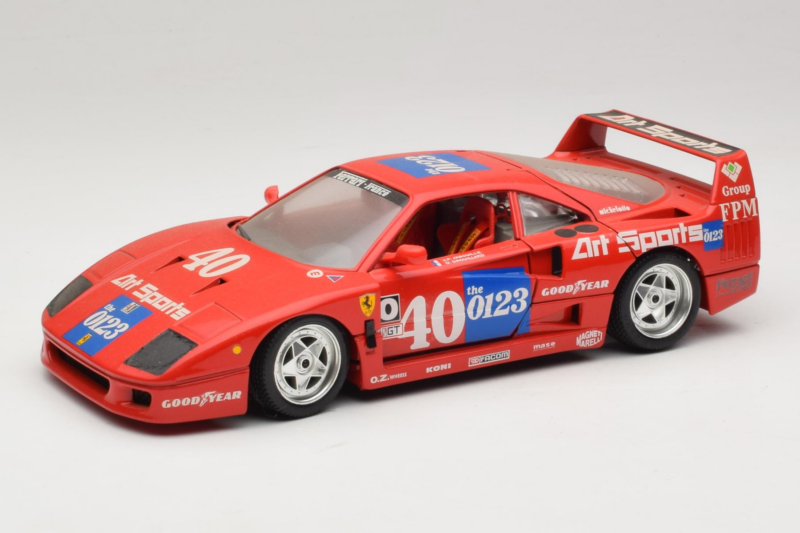 Ferrari F40 #40 J-P. Jabouille / O. Grouillard Art Sports 1987 Bburago 1:18 3332-A1 Fém