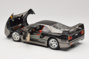 Ferrari F40 Chrome Black Bburago 1:18 3401-B1 Fém – 5. kép a 8-ből