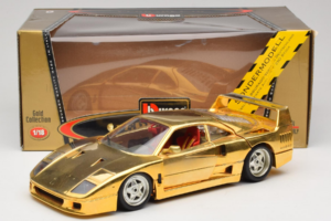 Ferrari F40 Chrome Gold Limited Edition 250 pcs Bburago 1:18 3332-G1 Fém – 8. kép a 8-ből