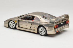 Ferrari F40 Dark Chrome Silver Kroymans Limitált Kiadás Bburago 1:18 3032-C2 Fém – 7. kép a 8-ből