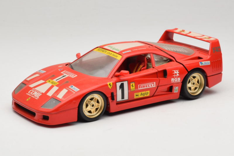 Ferrari F40 Evoluzione #1 Pirelli Piros 1992 Bburago 1:18 3042-P1 Fém