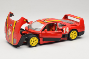 Ferrari F40 Evoluzione #14 L. Dalla Noce H&R Piros Sárga Kerekekkel 1992 Bburago 1:18 3042-H1 Fém – 2. kép a 8-ből