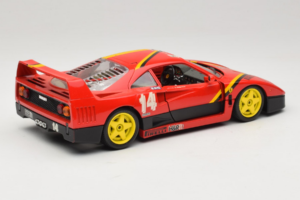 Ferrari F40 Evoluzione #14 L. Dalla Noce H&R Piros Sárga Kerekekkel 1992 Bburago 1:18 3042-H1 Fém – 3. kép a 8-ből