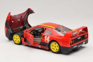 Ferrari F40 Evoluzione #14 L. Dalla Noce H&R Piros Sárga Kerekekkel 1992 Bburago 1:18 3042-H1 Fém – 5. kép a 8-ből