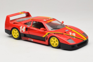 Ferrari F40 Evoluzione #14 L. Dalla Noce H&R Piros Sárga Kerekekkel 1992 Bburago 1:18 3042-H1 Fém – 6. kép a 8-ből