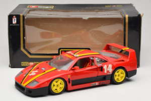 Ferrari F40 Evoluzione #14 L. Dalla Noce H&R Piros Sárga Kerekekkel 1992 Bburago 1:18 3042-H1 Fém – 8. kép a 8-ből