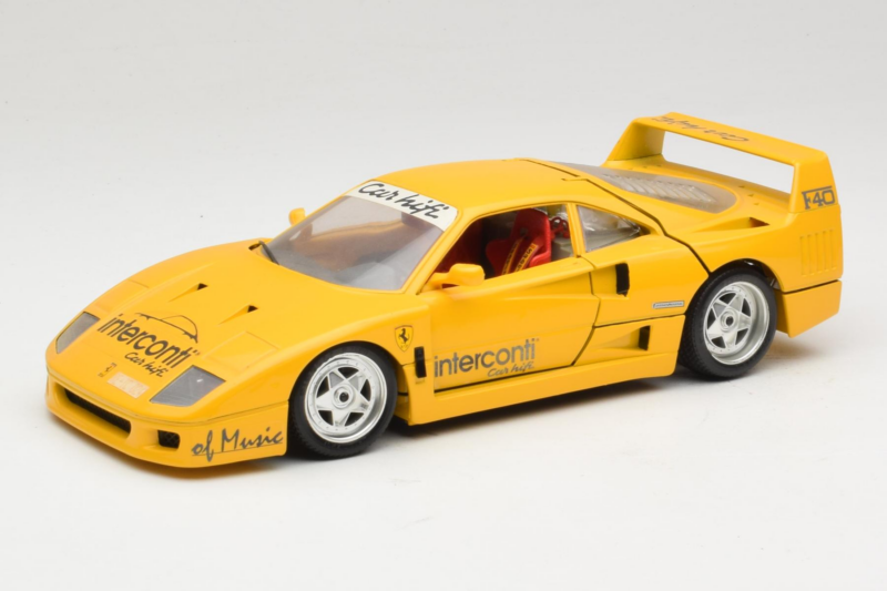 Ferrari F40 Interconti Car HiFi Sárga Bburago 1:18 3032-I1 Fém