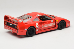 Ferrari F40 #6 V. Colombo L'Indipendente Piros 1987 Bburago 1:18 3032-L1 Fém – 3. kép a 8-ből