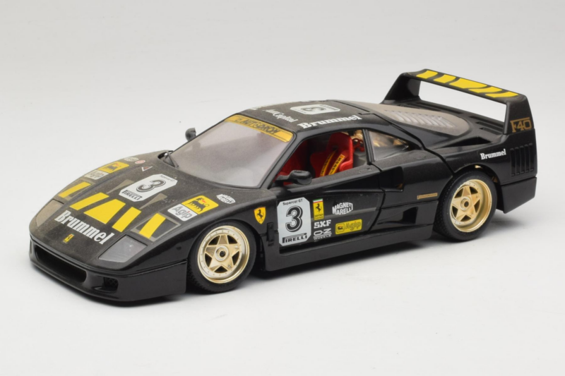Ferrari F40 Magneti Marelli #3 Fekete Bburago 1:18 3022-B1 Fém