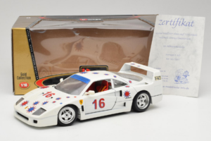 Ferrari F40 #16 Borsenmodells Fehér Limited Edition 333 pcs 1987 Bburago 1:18 3332-W1 Fém – 8. kép a 8-ből
