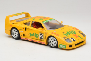 Ferrari F40 Totip Jolly Club #2 Sárga Bburago 1:18 3332-Y1 Fém – 6. kép a 8-ből