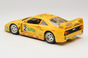 Ferrari F40 Totip Jolly Club #2 Sárga Bburago 1:18 3332-Y1 Fém – 7. kép a 8-ből