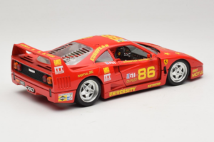 Ferrari F40 LM #86 Ch. Pozzi IMSA 24 Hours of Le Mans 1985 Piros Bburago 1:18 3332-P6 Fém – 3. kép a 8-ből